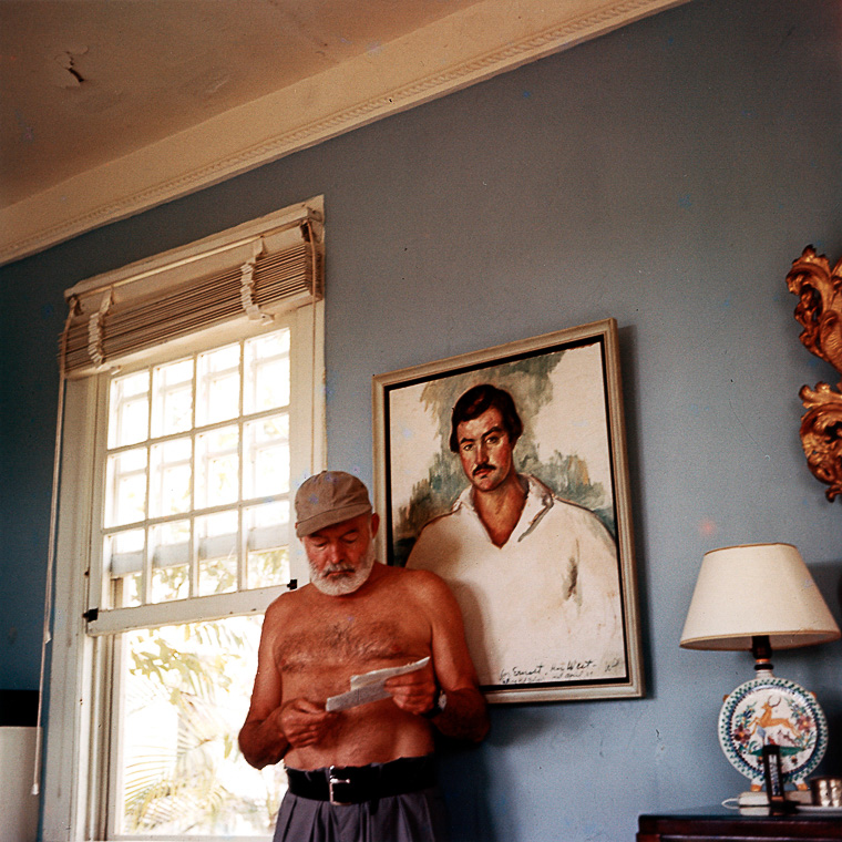 Ernest Hemingway 1953 im Haus der Finca Vigía